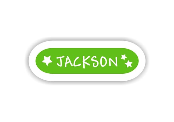 The JACKSON Set - STAR - Vinyl Name Labels - 30 qty - Waterproof for kids