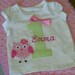 Pretty in Pink Hoot Owl Birthday Short Sleeve Shirt 12m 18m 24m 3T 4T 5T 6/6x 7 8