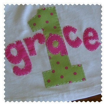 Infant/Toddler Girls First 1st Birthday Personalized 1 Shirt LONG SLEEVE 12m 18m 24m 3T 4T 5T 6 7 8