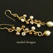 PERFECT PETALS freshwater pearl and gold filled earrings by Meshel Designs