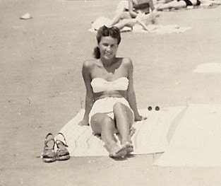 1950's Beautiful Bikini Girl Galveston Gal Texas Beach Bunny retro 50's swimsuit classic Swimwear sexy Texan pure Texana