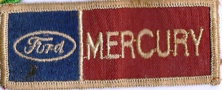 Vintage Ford Mercury Patch, Red White and Blue, Car Patch, Race Car Patch, Sewing Patch