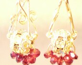Sterling silver earrings with garnet