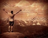 Scripture Art, Inspirational Art, Bible Verse Art, Christian Art : I CAN DO EVERYTHING (Philippians 4) 8x10 Fine Art Print