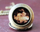 Art Locket Necklace - Sisters or Daughters - Julie Chen Design with heartworksbylori