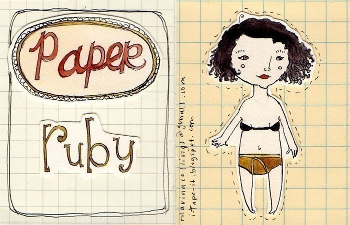 Paper Ruby Handmade Paper Doll