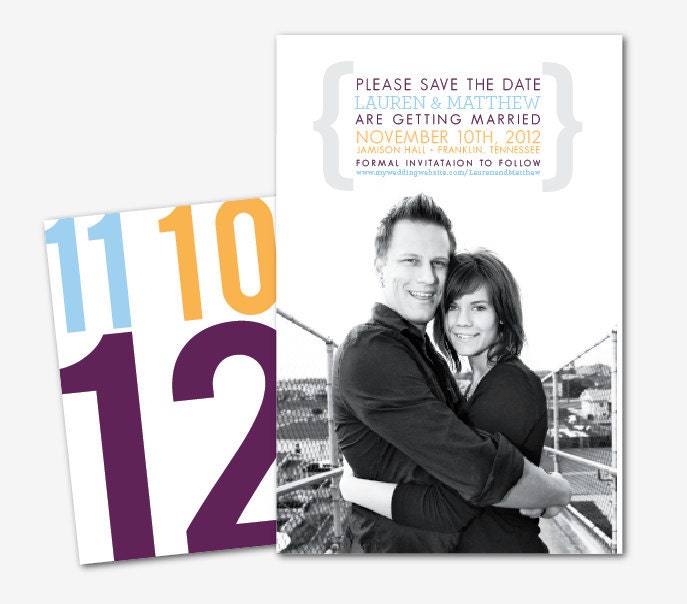 Wedding Save the Date - Photo and Date