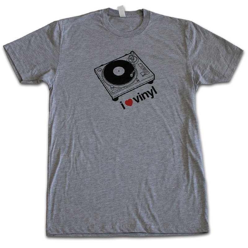 I Love Vinyl T-shirt S