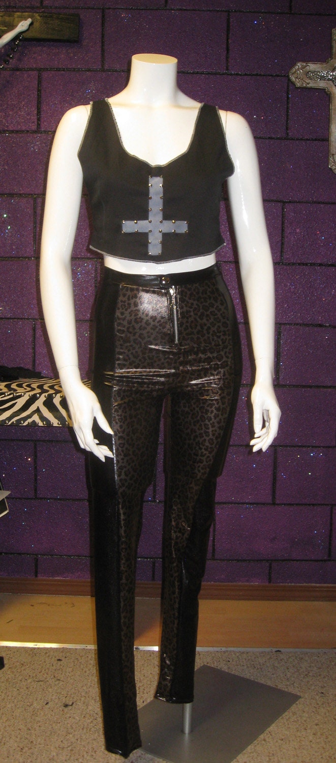 High waisted cheetah pants
