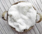 Soft as a Cloud Blanket - Pearl - Newborn Photography Prop Blanket, hand knit blanket