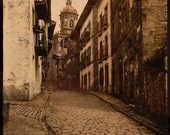 Cobblestone Street - Spanish Street - Spain fine art photo 12x16