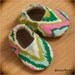 Ikat Zig Zag Eco Friendly Baby Booties (0-6 months)