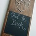 English Chestnut Wired Owl Key chain rack Chalk board WOOD Wall Art home kitchen llaves