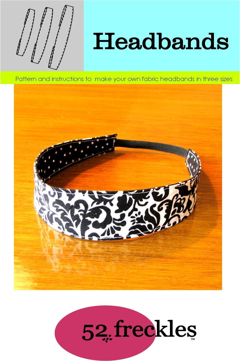 New Sewing PATTERN -  for elastic headband in 3 sizes .pdf free shipping - stash buster, diy