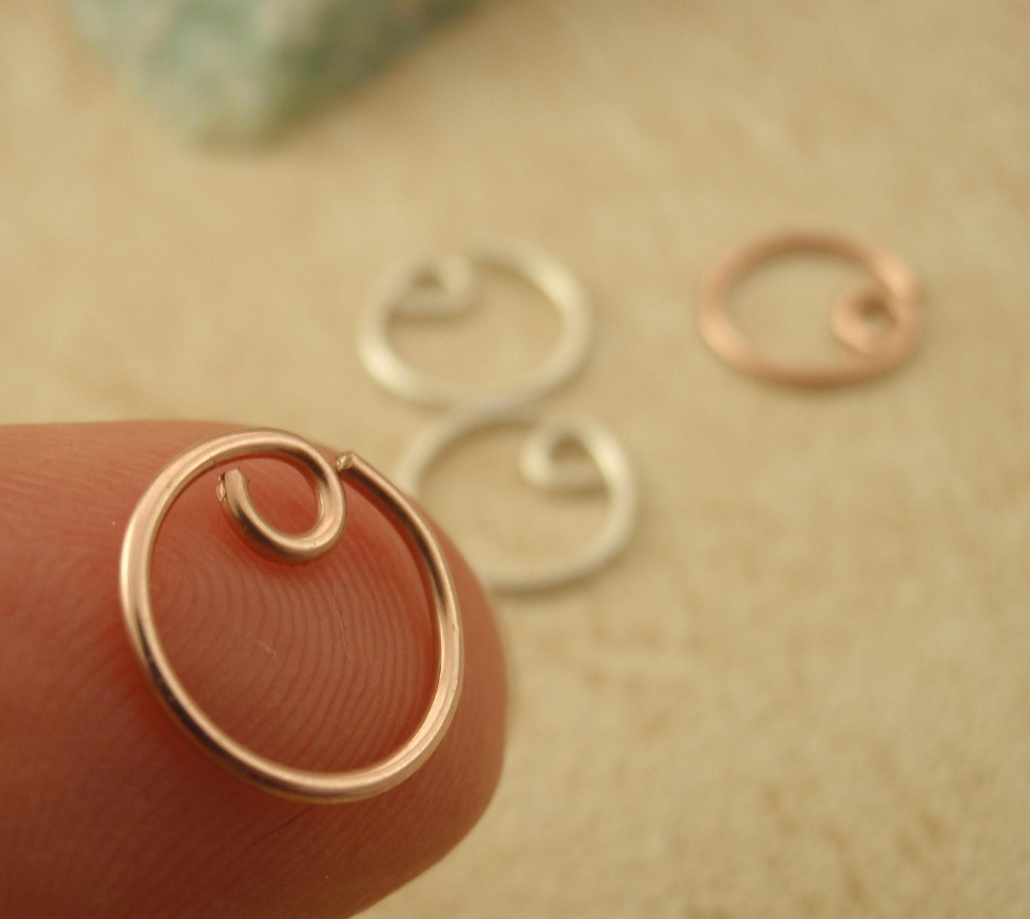 20 Gauge Argentium Stering Silver Earring Hoops - 10mm