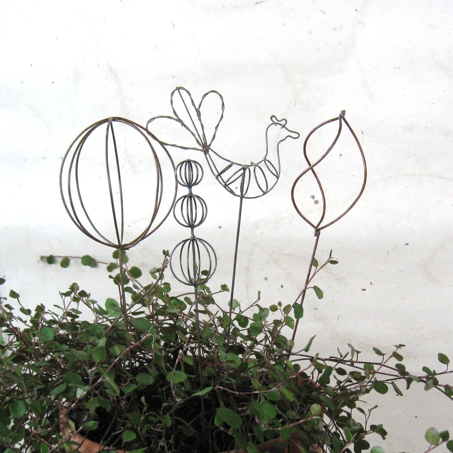 Set of 4 topiary forms for Miniature Garden, Terrarium or Fairy Garden