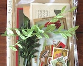 Nature Themed Ephemera Pack All Vintage 32 Pieces Animals Plants Mixed Media Supplies