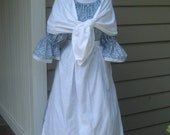Ladies Early American Colonial Pioneer Dress shawl mob cap apron Costume