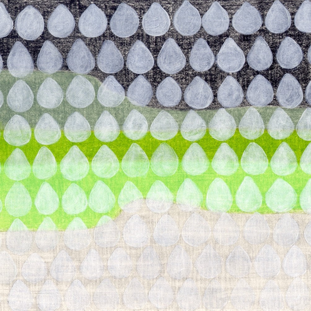 night mist ORIGINAL mixed media drawing