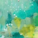 archival fine art giclee print . semi-abstract landscape mixed media . mist garden 1