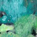archival fine art giclee print . semi-abstract landscape mixed media . mist garden 1