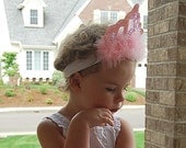 NEW boutique sequin PRINCESS headband bow