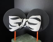 Zebra Minnie Mouse Inspired Fondant Cake Toppers
