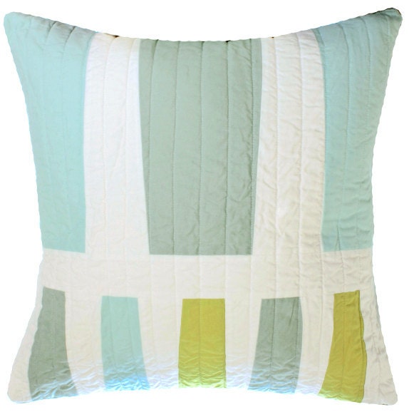 Modern Decorative Pillow- Blue / Green, Too