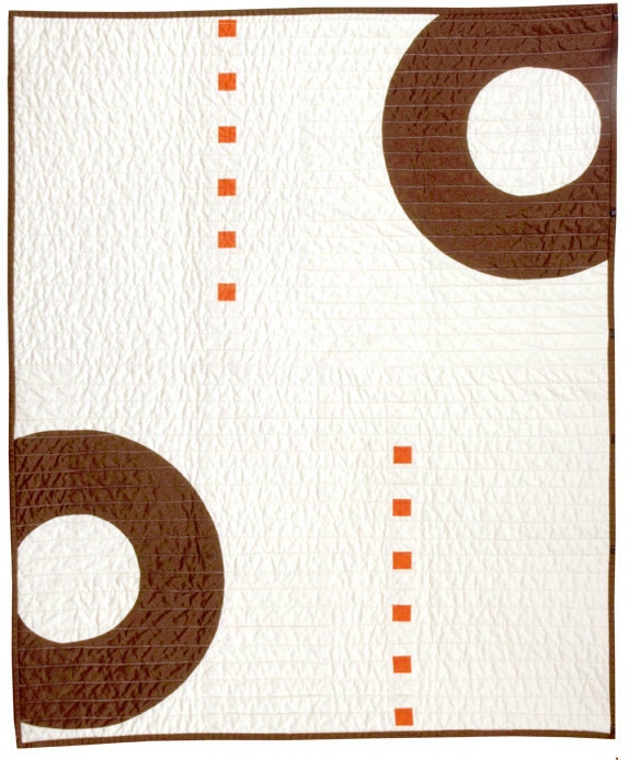 Modern graphic baby quilt - Rings