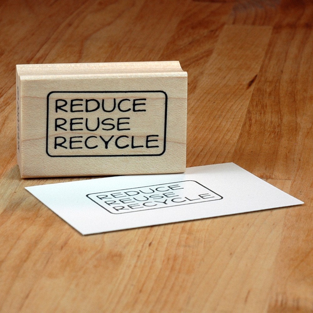 3Rs - mounted rubber stamp