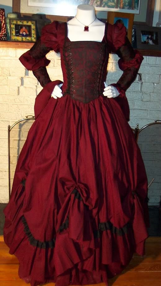 Red and Black Long Pirate Dress