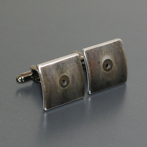 Car Engine Part CUFFLINKS - salvaged MERCEDES Benz with bronze patina.  Special cufflink box included.