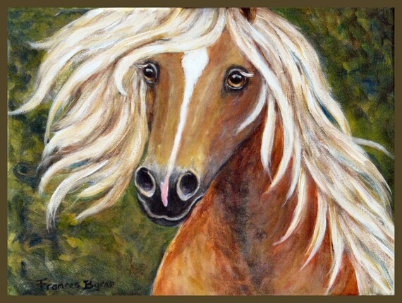Items similar to Horse Painting Acrylic Blondie on Etsy