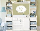 Monogram Oval with Initial Vinyl Decal