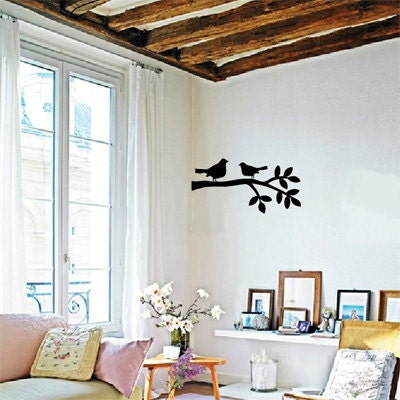 Vinyl Wall Decal Birds on a Tree Branch
