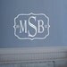 Monogram Simple Initials vinyl wall art decal sticker
