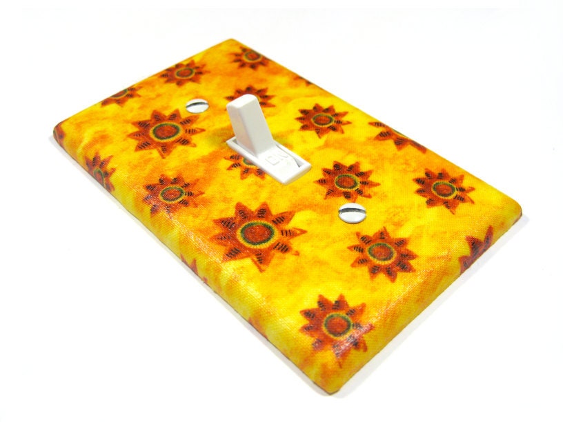 Sun Yellow and Orange Flowers Light Switch Cover Summer Home Decor Switchplate Switch Plate 169