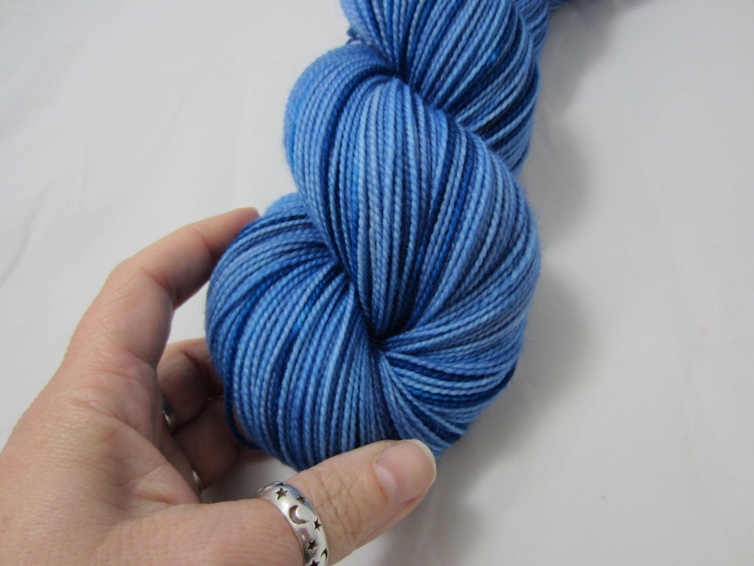 Crescent Moon Yarn - Blue Splashes