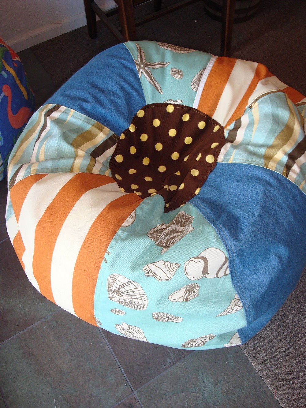 Seashell Beach Bean Bag chair NEW by Paniolo on Etsy