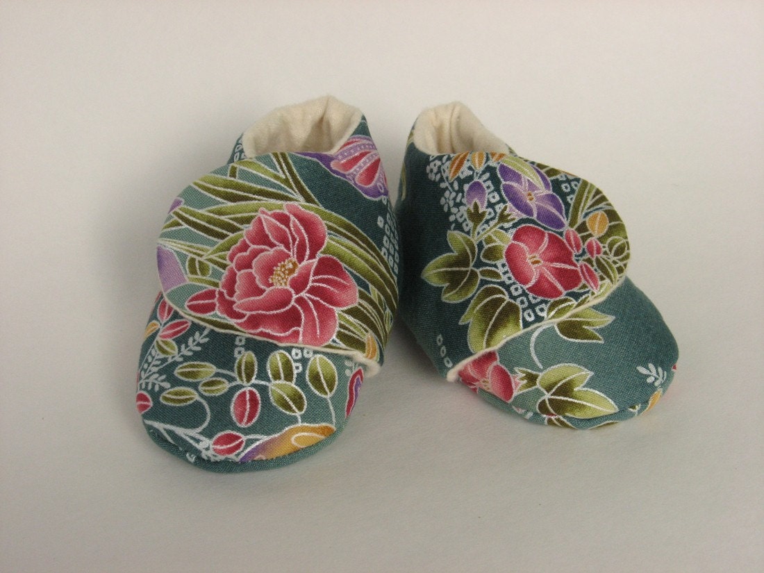 Asian Floral Booties