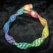 D.N.A. Strand Hemp Bracelet made with Phat Thick Rainbow Variagated Tye dye Vegan Hemp Jewelry