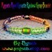 Magnetic Mood Bead Hematite Rainbow Hemp Bracelet - Hemp Jewelry