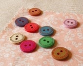 Button - 9 pieces Assorted colors cute sewing plastic buttons (so Handmade)