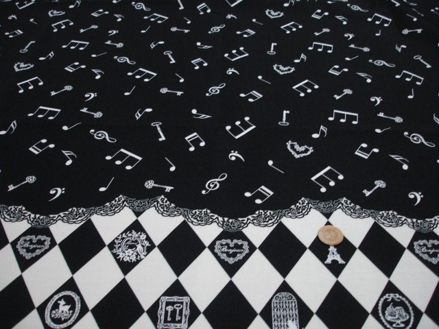 Musical Checks 1/2 Yard