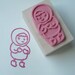 miss puffycoat - rubber stamp