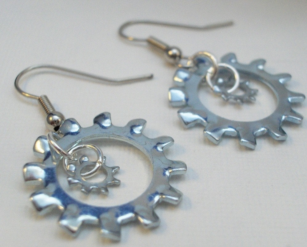 Hardware Earrings -  Lock on Tight Mama and Baby