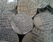 50 Vintage Dictionary Custom Buttons - You Pick the Words