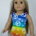 18 inch Doll Clothes American Girl Peace Sign Swimsuit