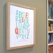 Alphabet with Initials modern nursery art print poster custom - 8x10