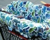 Shopping Cart Cover - Blue Zoo Reversible - Fits ALL Carts